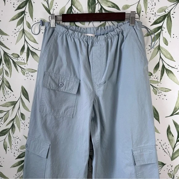 PacSun Parachute Cargo Pants. Light Blue. Medium. - Picture 2 of 10